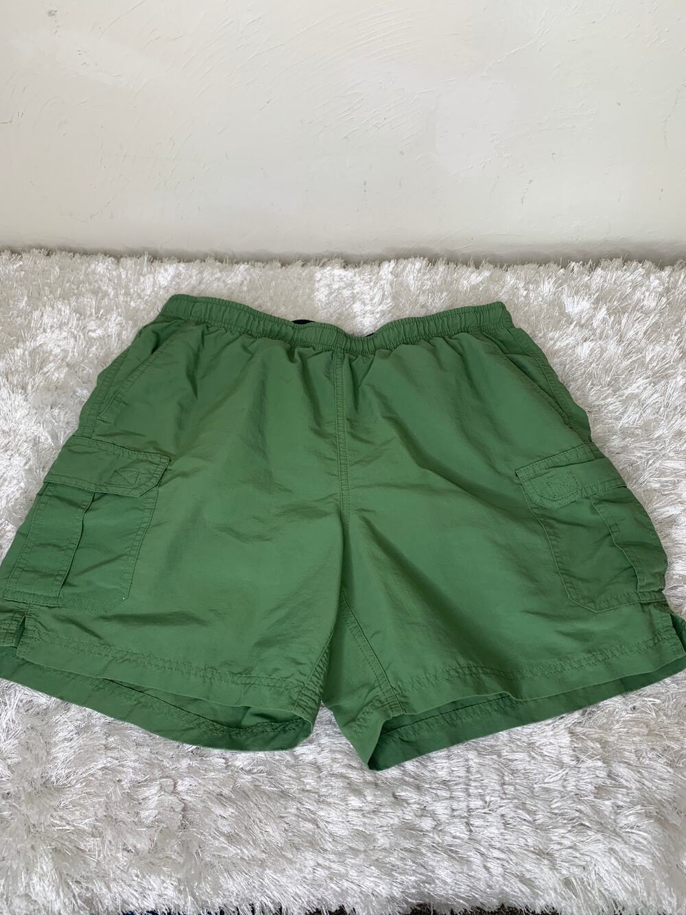 L.L.Bean Green Swim Shorts Trunks Lined Sz Medium